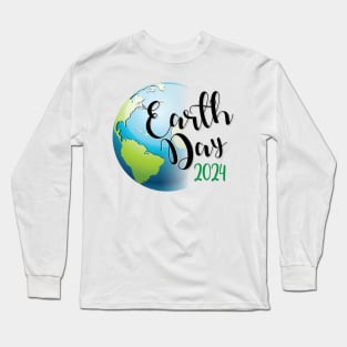 Earth Day 2024 Funny Earth Day Birthday Kids Boys Girls Long Sleeve T-Shirt